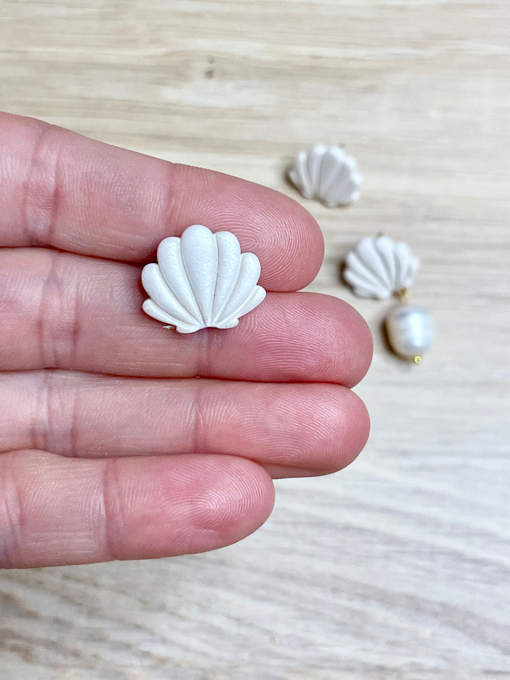 Shell Studs and Shell Pearl Dangles