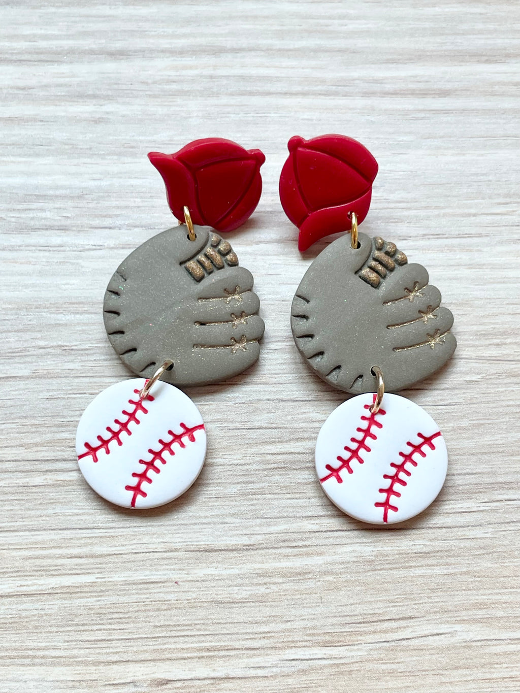 Baseball Dangles with Red Hat