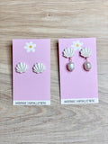 Shell Studs and Shell Pearl Dangles