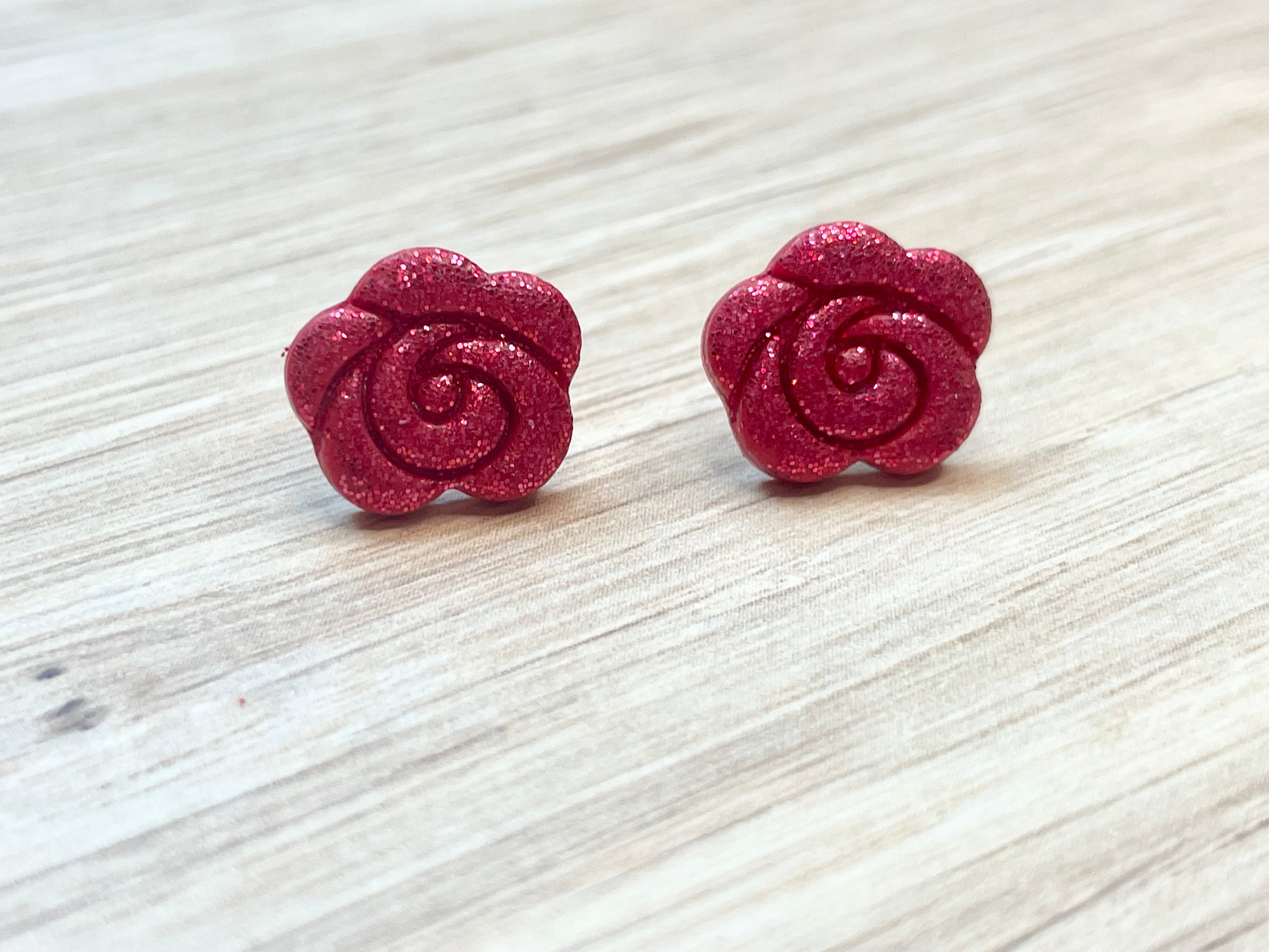 Sparkle Rose Studs