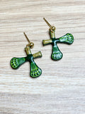 Green and Yellow Lacrosse Dangles