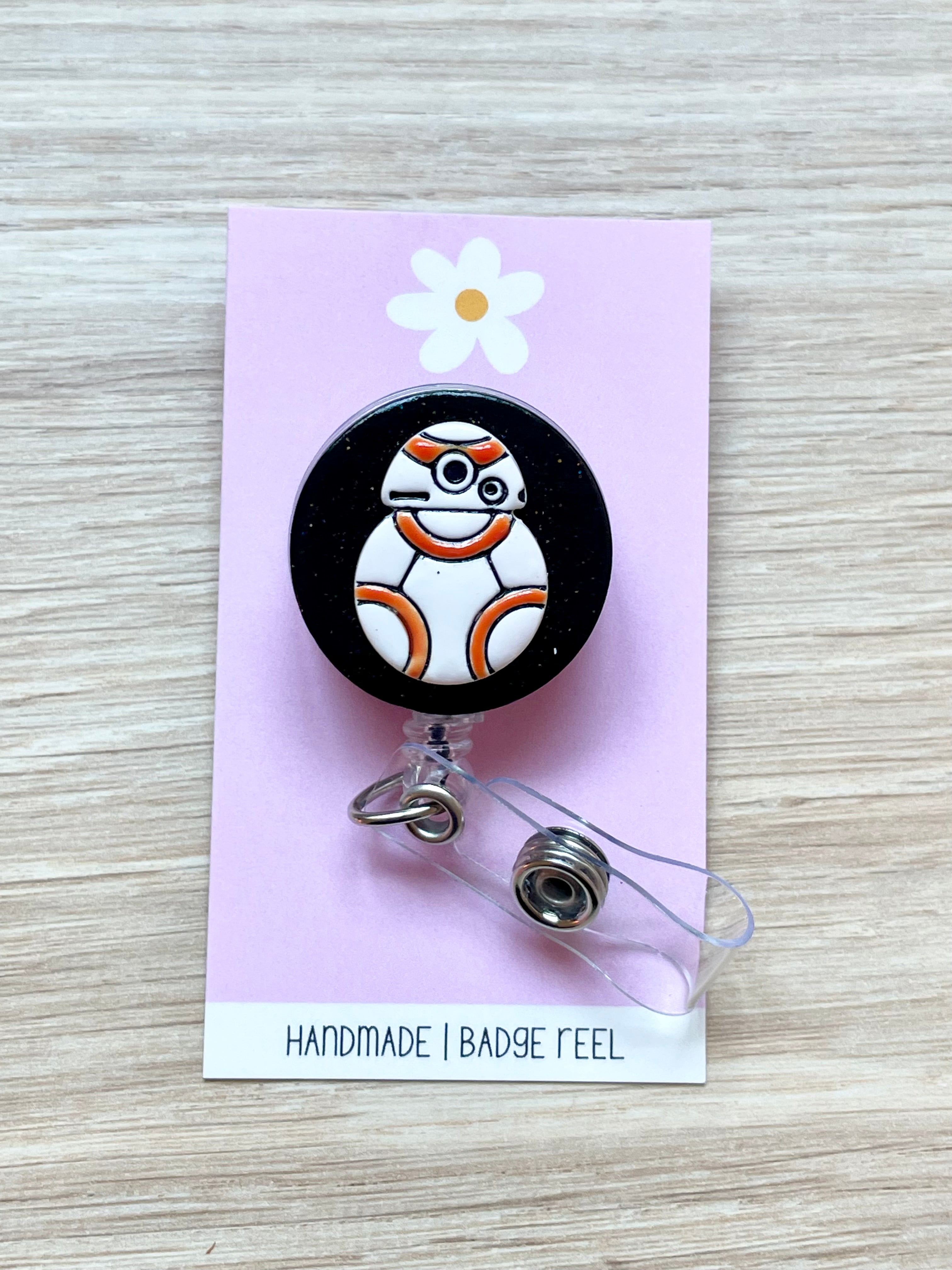 Orange Robot Badge Reel
