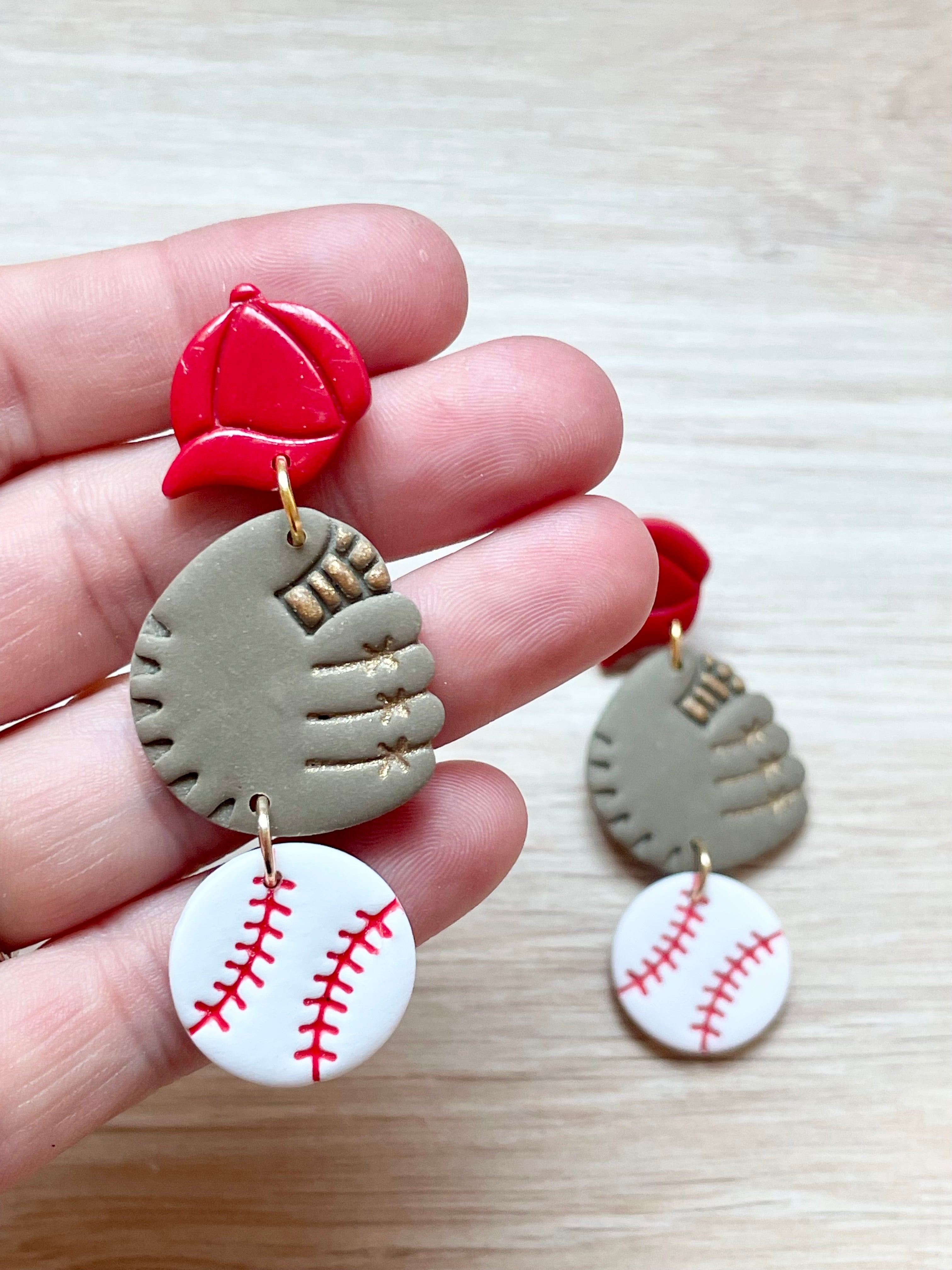 Baseball Dangles with Red Hat