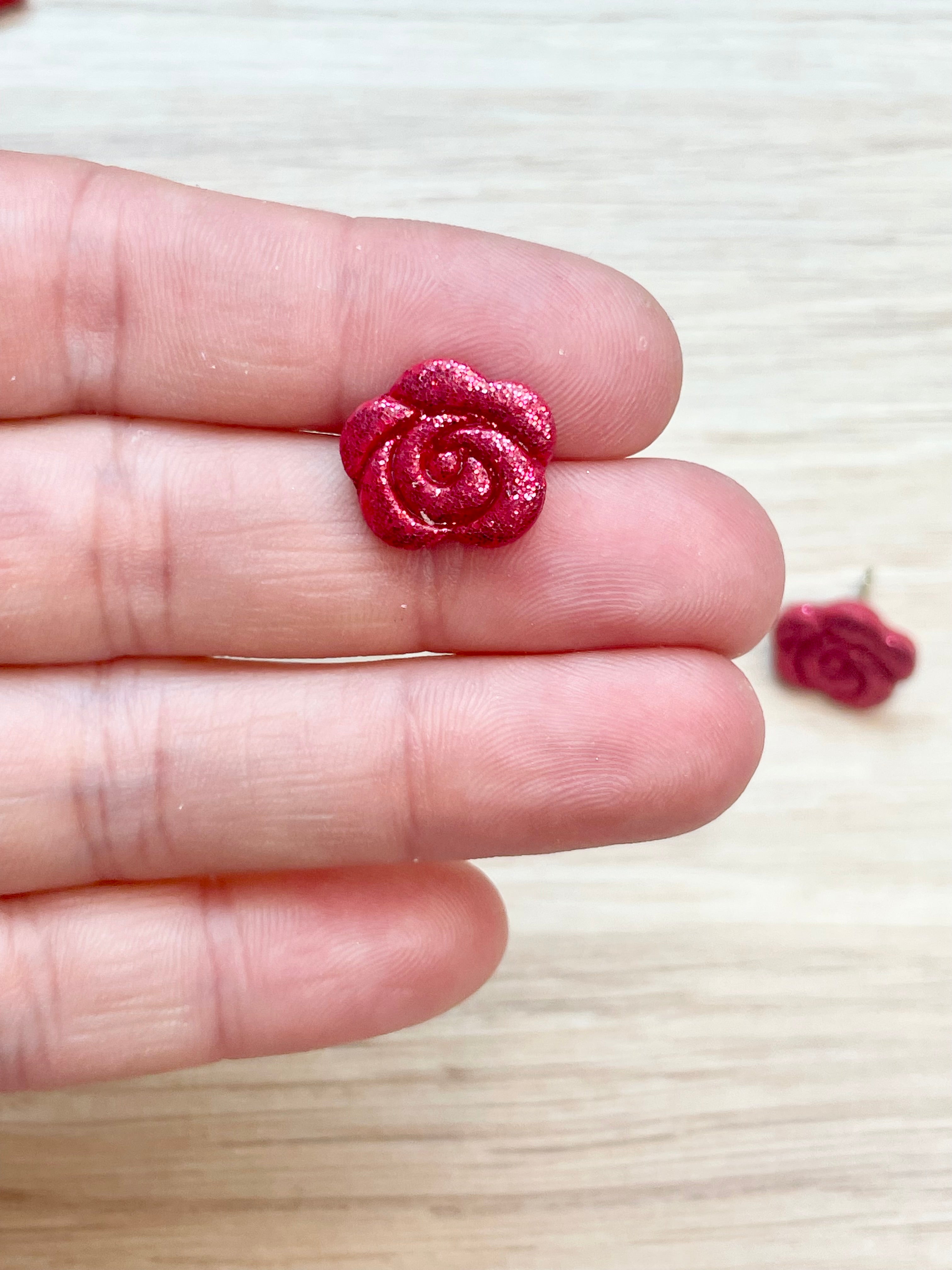 Sparkle Rose Studs