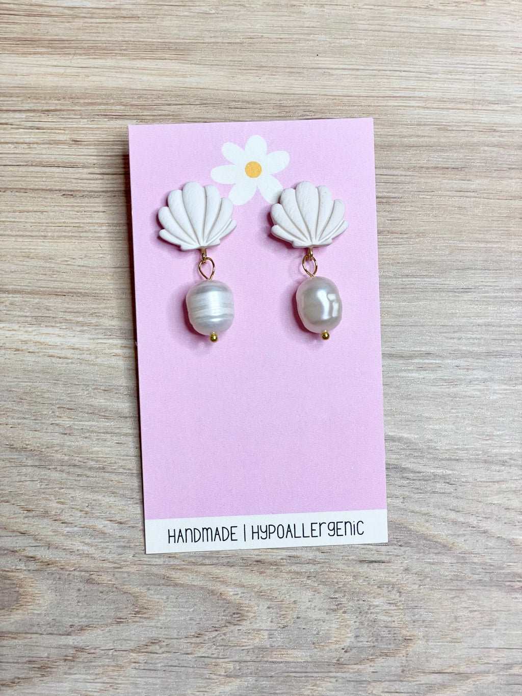 Shell Studs and Shell Pearl Dangles