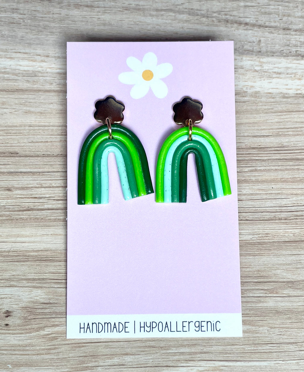 Green Rainbow Dangles