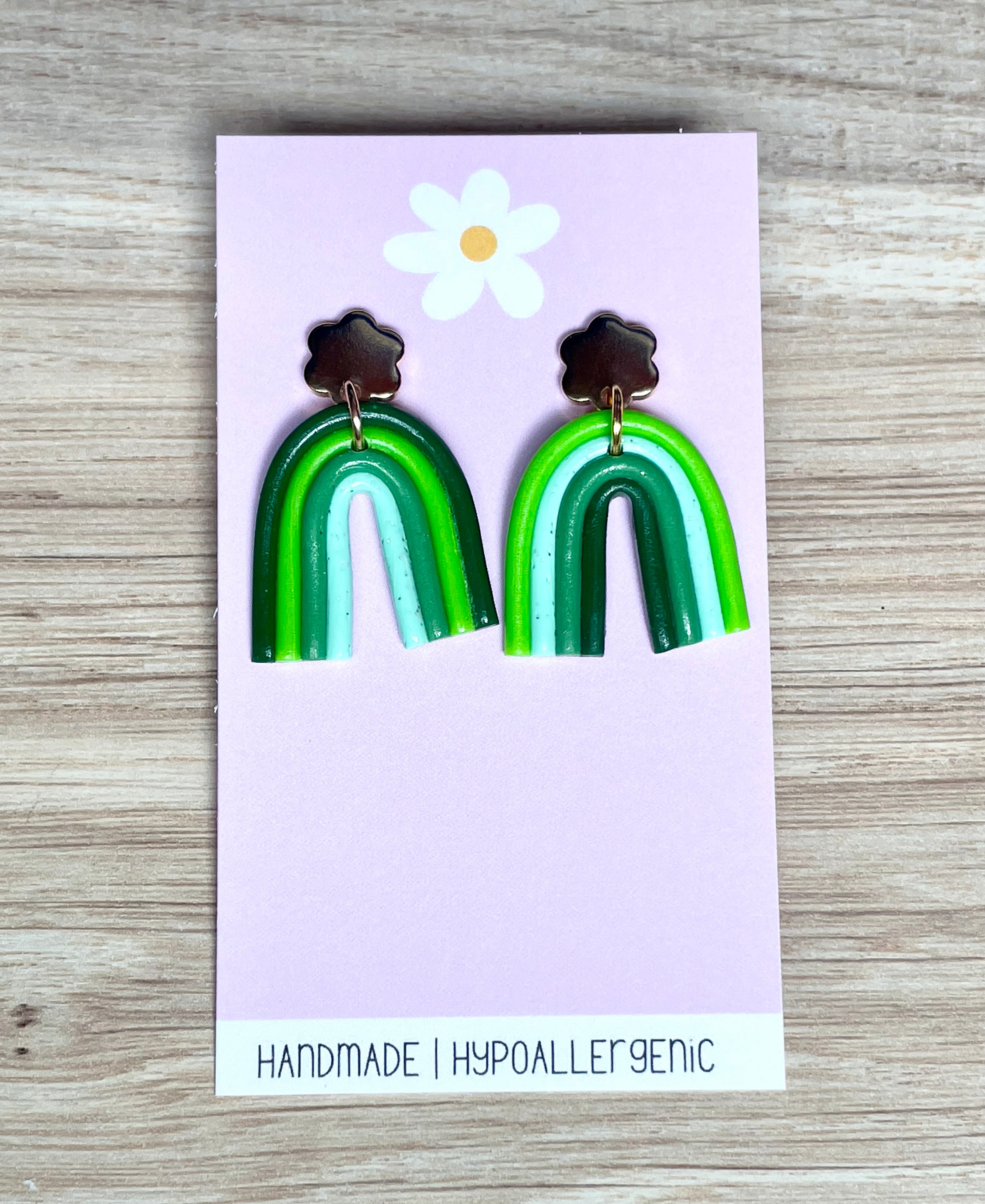 Green Rainbow Dangles