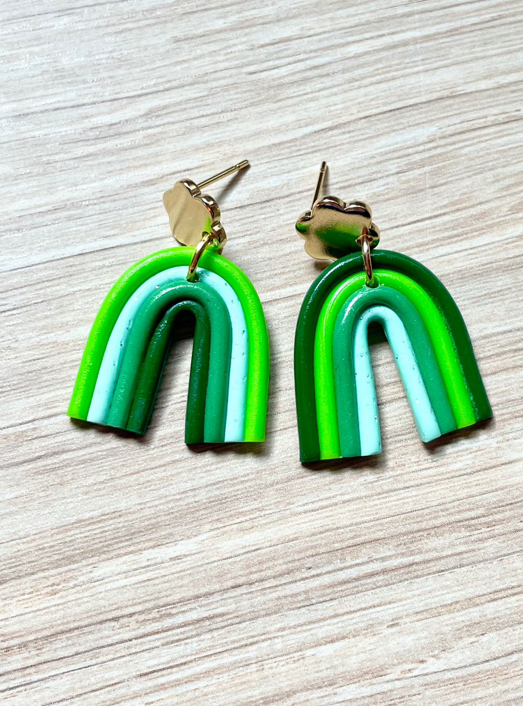 Green Rainbow Dangles